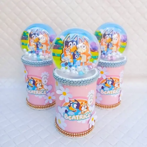 Cofrinho Personalizado Bluey Menina - 10 Peças