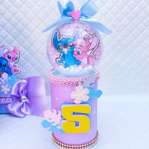Cofrinho Personalizado Lillo Stitch Luxo - 10 Peças
