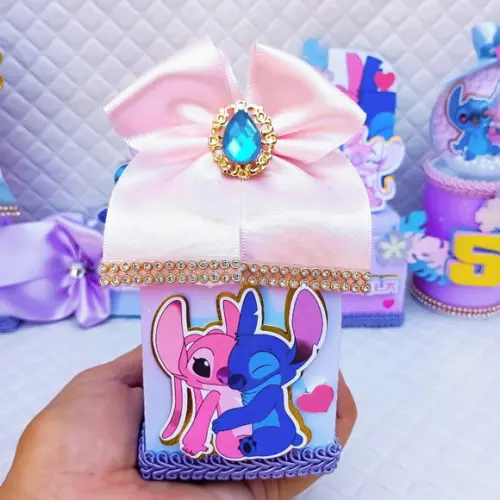 Caixa Milk Box Lillo Stitch Luxo - 10 Peças