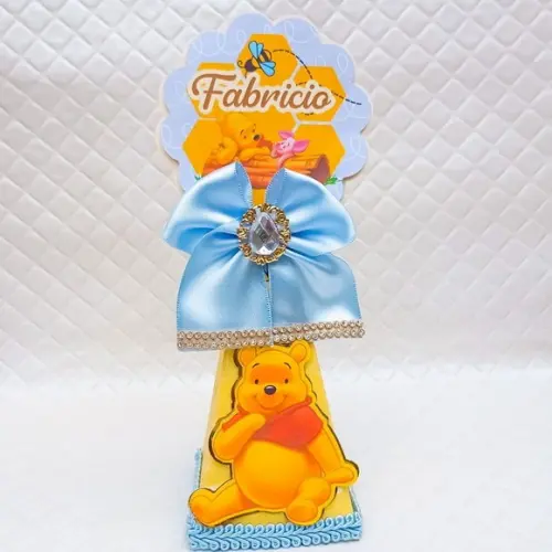 Caixa Cone/pirâmide Ursinho Pooh Luxo- 10 Peças