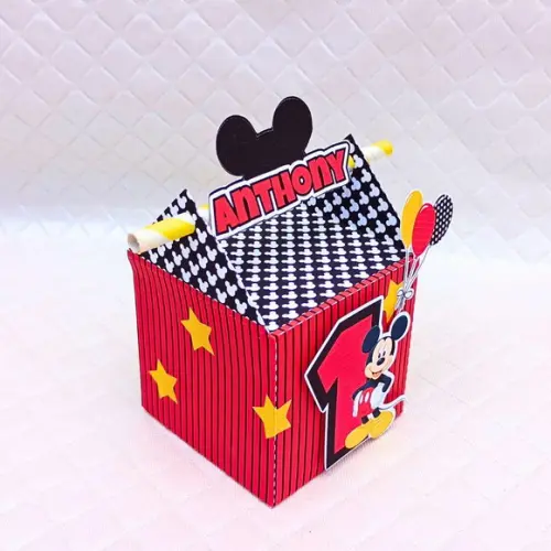 Caixa Canudo Mickey- 20 Peças
