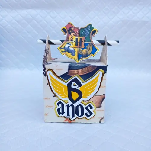 Caixa Canudo Harry Potter - 20 Peças