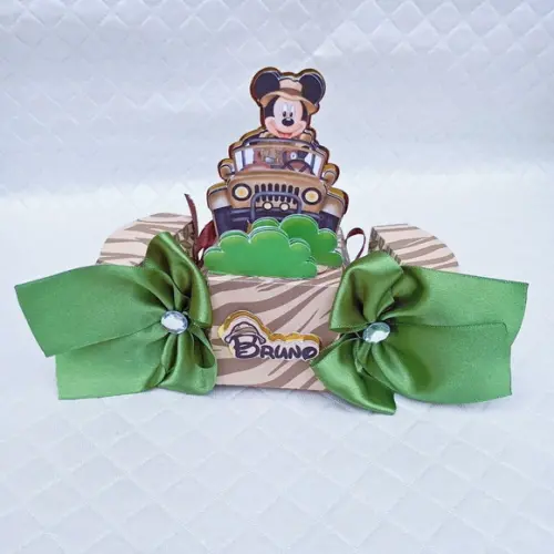 Caixa Bala Personalizado Mickey Safari - 20 Peças