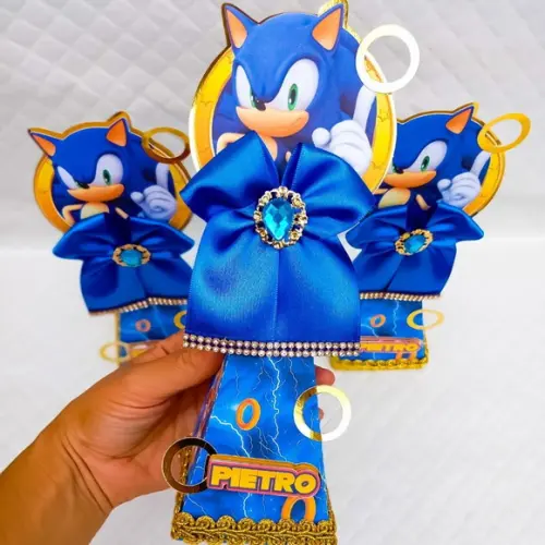 Caixa Pirâmide Sonic Luxo -20 Itens