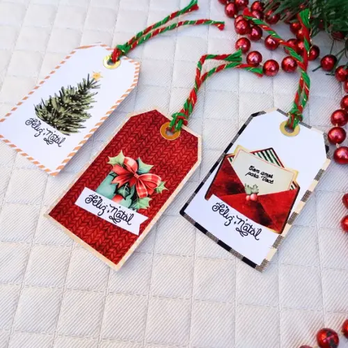 Kit 50 Tag Personalizada Feliz Natal