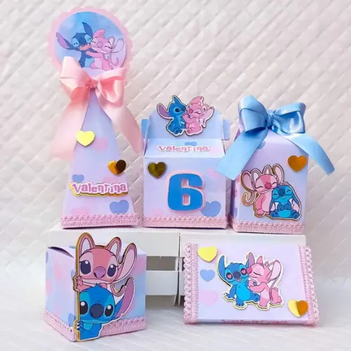 Kit 20 Caixas Personalizado Lillo Stitch