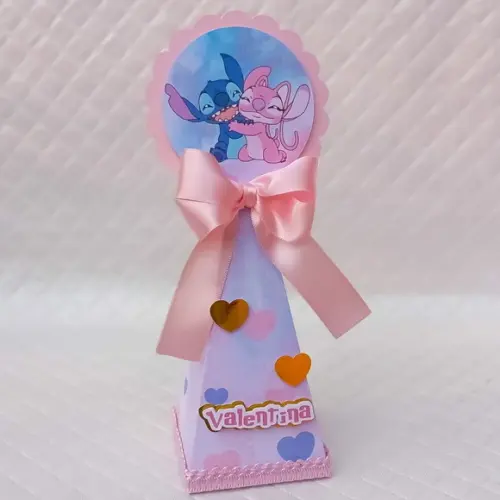 Caixa Cone/pirâmide Lillo Stitch - 20 Peças