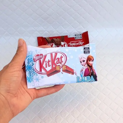 Rótulo Embalagem Chocolate Kit Kat Frozen