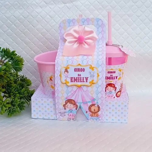 Kit Cinema Circo Rosa (lavável)