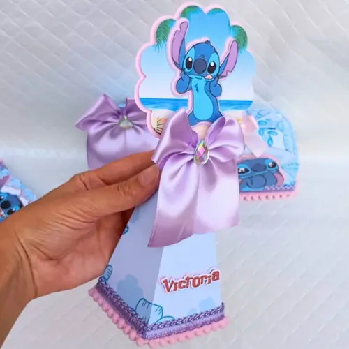 Caixas Cone/pirâmide Stitch - 10 Peças