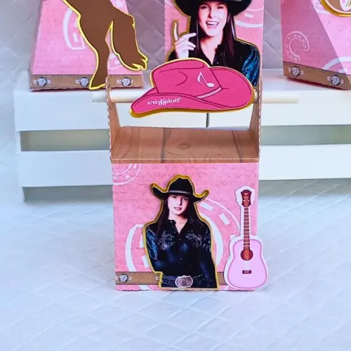 Caixa Canudo Personalizado Boiadeira - Ana Castela - 20 Peça