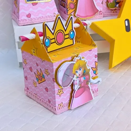 Caixa Canudo Princesa Peach - 20 Peças