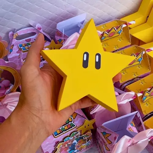 Caixa Estrela Princesa Peach - 20 Peças