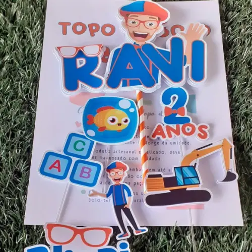 Topo de Bolo Blippi