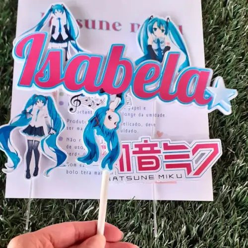 Topo de Bolo Hatsune Miku