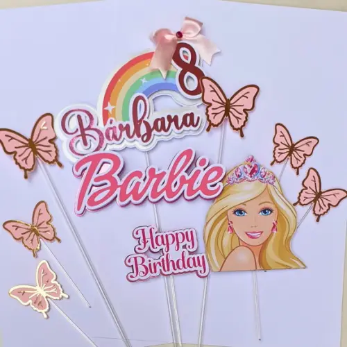 Topo de Bolo Barbie Luxo