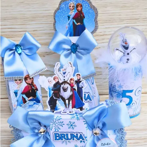 Kit 30 Caixas Lembrancinha Frozen Luxo