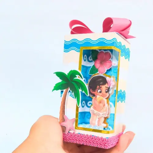 Caixa Lembrancinha Moana Baby