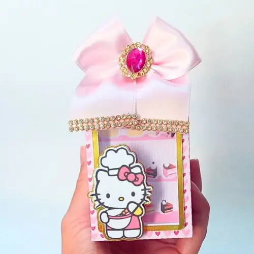 Caixa Milk Box Hello Kitty Luxo (20 Itens)