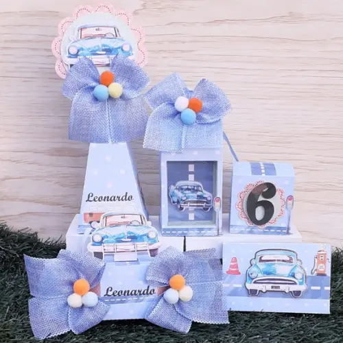 Kit Carros Vintage Aquarela (30 Itens)