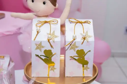 20 Lembrancinhas Caixas Milk Bailarina
