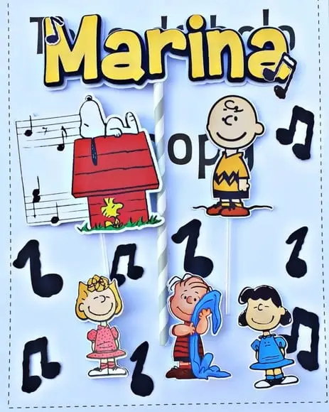Topo de Bolo 3D Snoopy