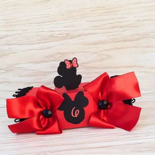 Caixa Bala Minnie Vermelho Luxo (10 Itens)