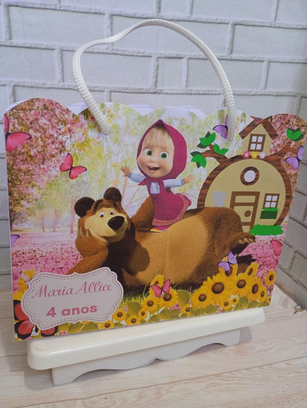 Sacola personalizada Masha e o urso