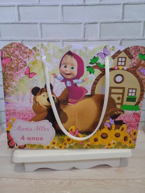 Sacola personalizada Masha e o urso