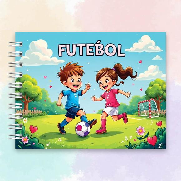 Arquivo Digital: Livro de Colorir Futebol Menino e Menina