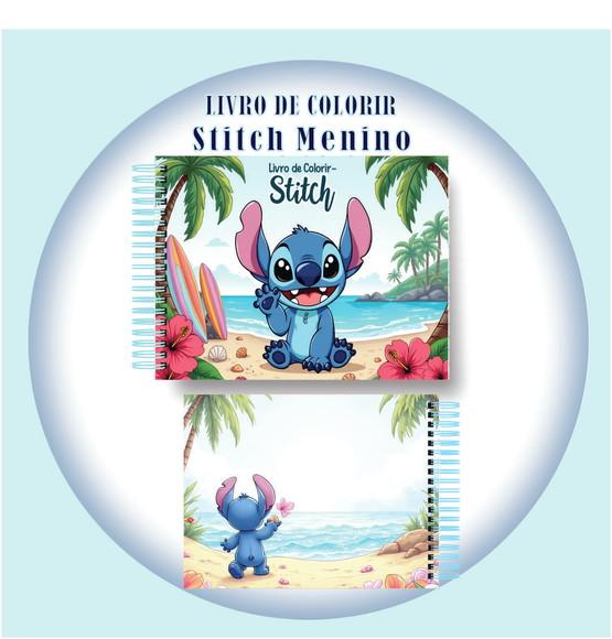 Arquivo Digital Livro de Colorir Stitch Menino
