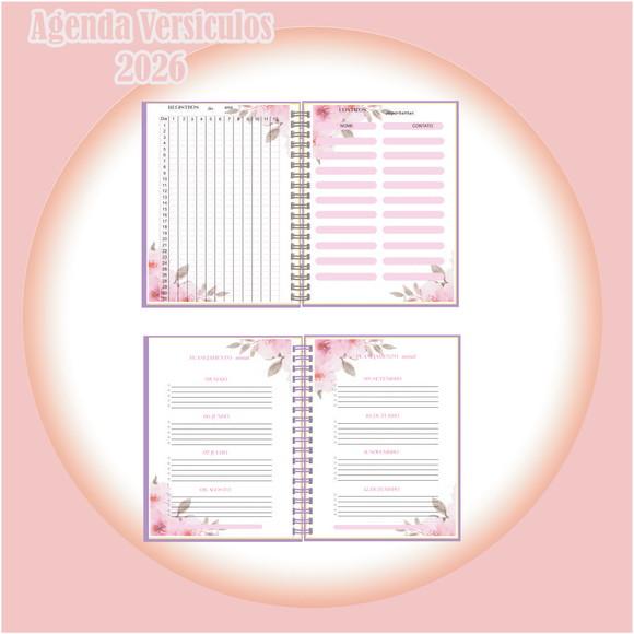 Arquivo Digital Agenda de Versículos 2026 ? Rosa Floral