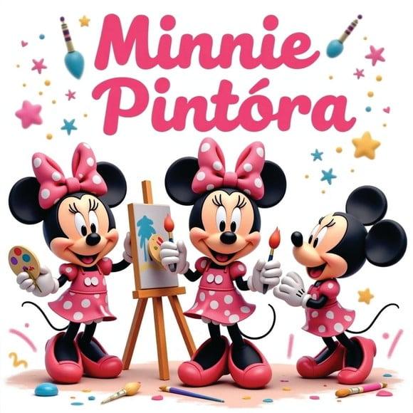 Arquivo Digital, Kit Digital Minnie Pintora 3d
