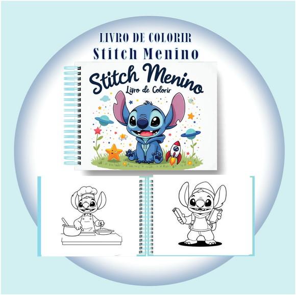 Arquivo Digital Livro de Colorir Stitch Menino