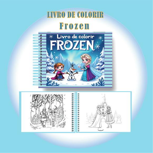 Arquivo Digital Livro de Colorir Magia Congelante de Frozen