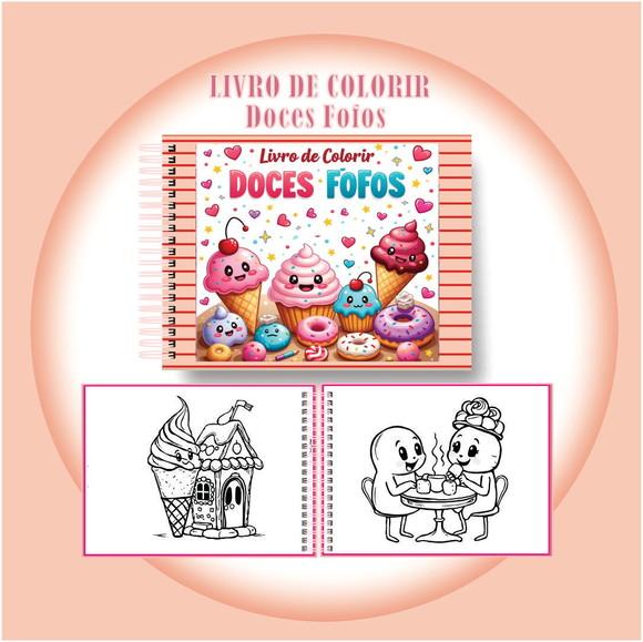 Arquivo Digital Livro de Colorir Doces Fofos