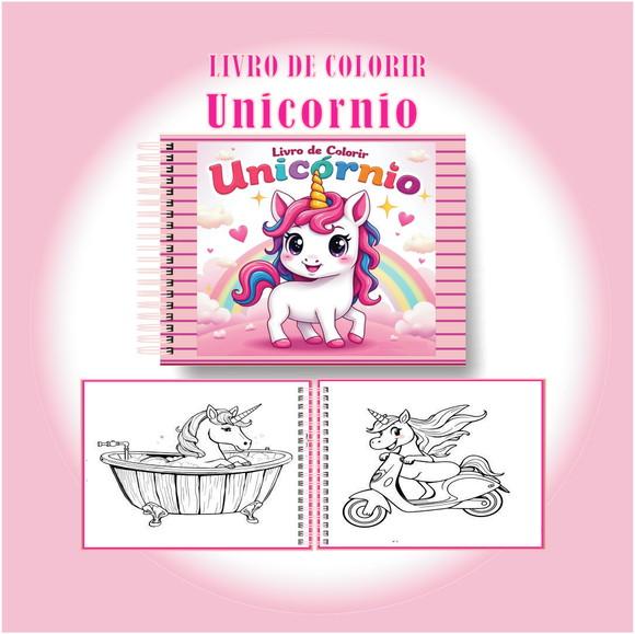 Arquivo Digital Livro de Colorir Unicórnio Mágico