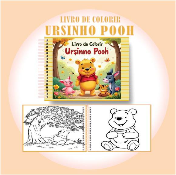 Arquivo Digital Livro de Colorir Ursinho Pooh Fofo