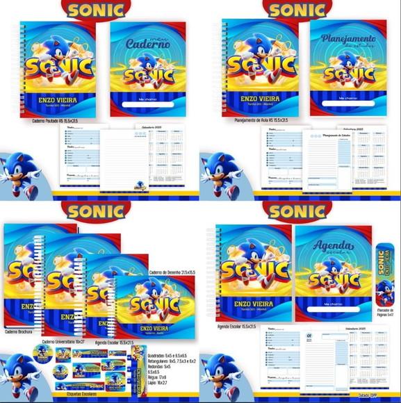 Combo Escolar Sonic 2025 Arquivo Digital