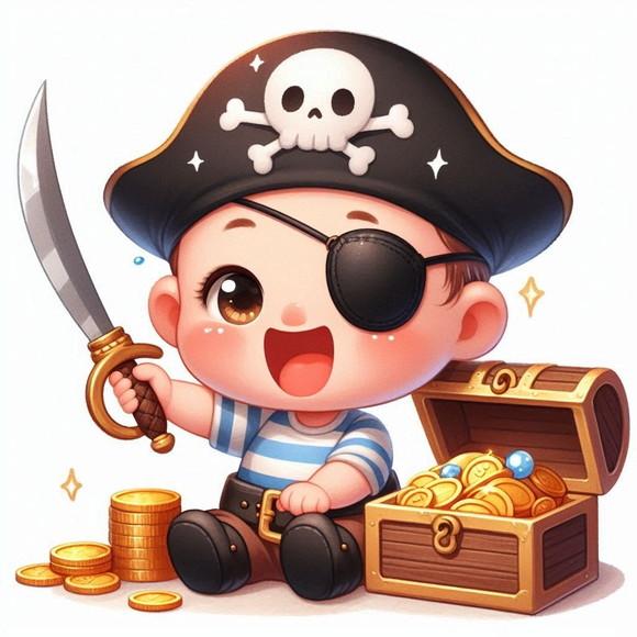 Kit Digital Bebê Pirata