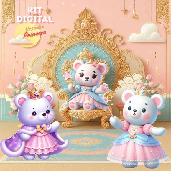 Kit Digital ursinha Princesa