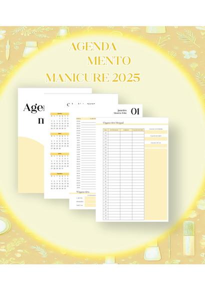 Agenda Agendamento Manicure - Amarela