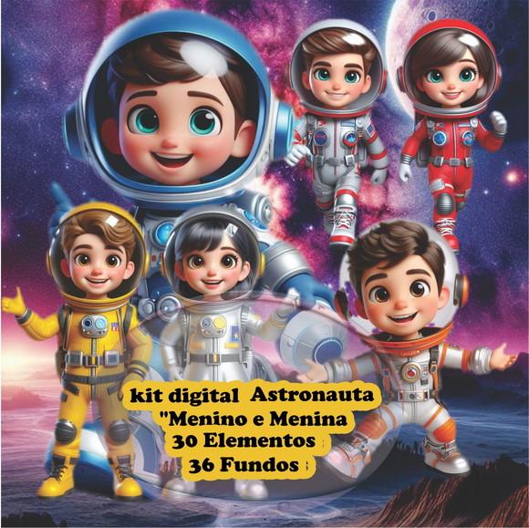 Kit Digital Menino e Menina Astronauta