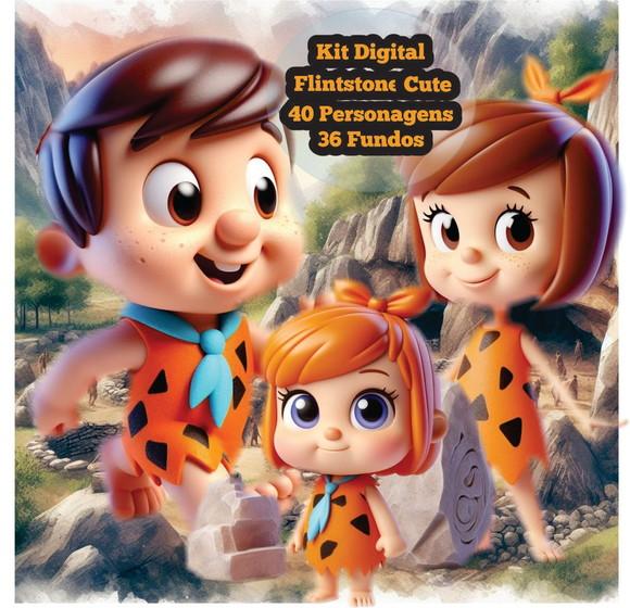 Kit Digital Flintstones Cute