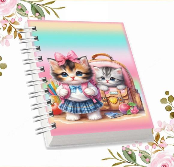 Arquivo Digital Combo Agenda Escolar Gatinho Aquarela 02