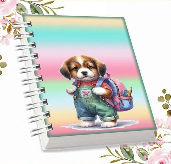 Arquivo Digital Combo Agenda Escolar Cachorrinho Aquarela 02