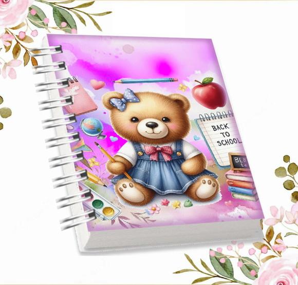 Volta às Aulas Arquivo Digital Combo Agenda Ursa 2, Aquarela