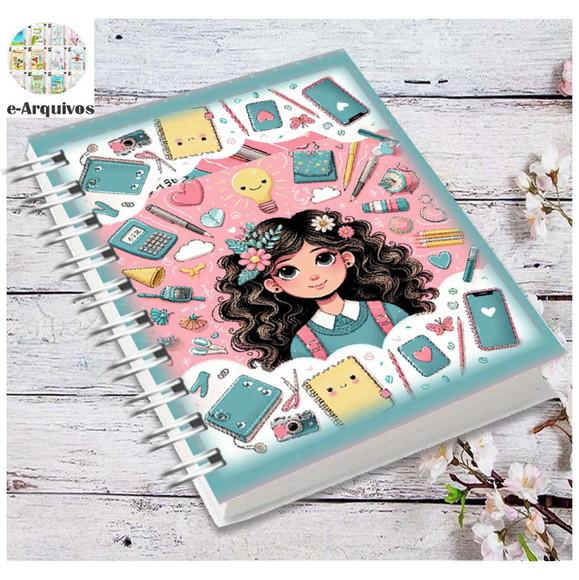 Volta às Aulas Arquivo Digital Combo Agenda Menina 01