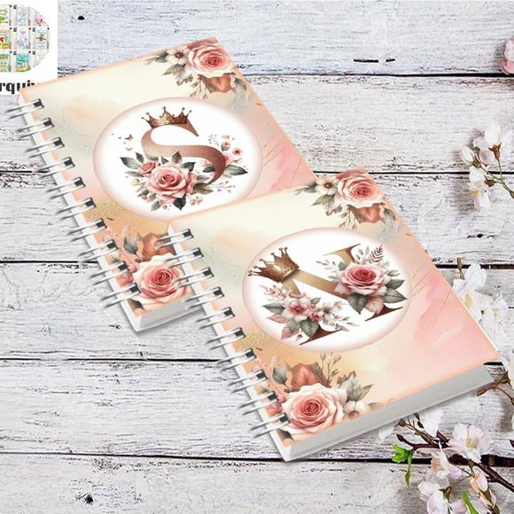 Coleção Capas Alfabeto Realeza Rosé Gold