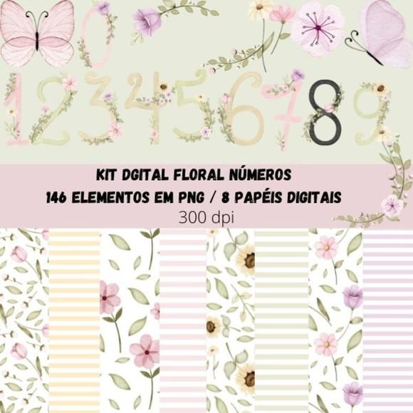 Kit Digital Floral Números